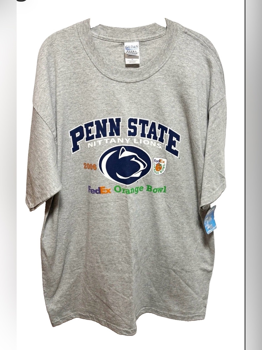 Gildan Penn State 2006 FedEx Orange Bowl T-Shirt Gray XL